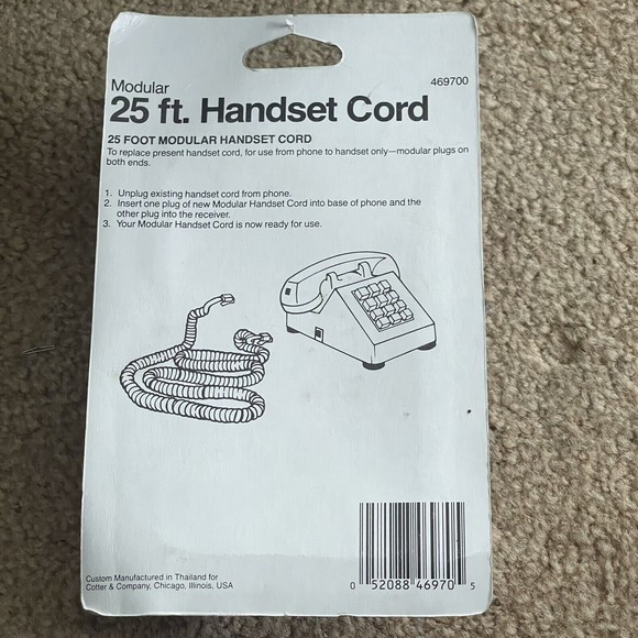 Telephone Cord Master Electrician Coiled Vintage 25-Ft Modular Tan Brown Phone - Picture 3 of 3